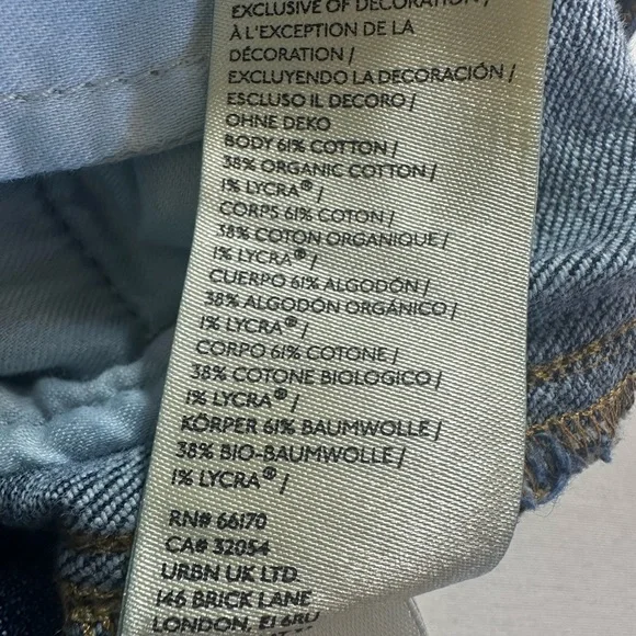 Pilcro Dark Blue Wide Leg High Waist Denim Size 31 EUC